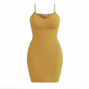S FashionNOVA mustard mini dress